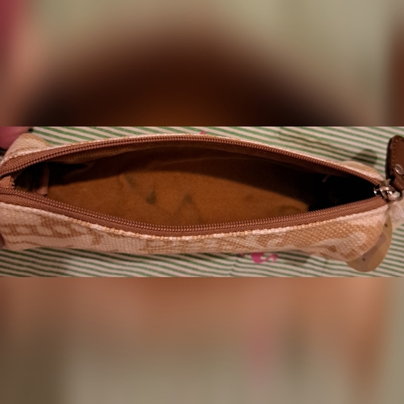 Spartina 449 Beige Jute Canvas Jewelry Makeup Cosmetic Beauty Travel Pouch Bag - Picture 7 of 7